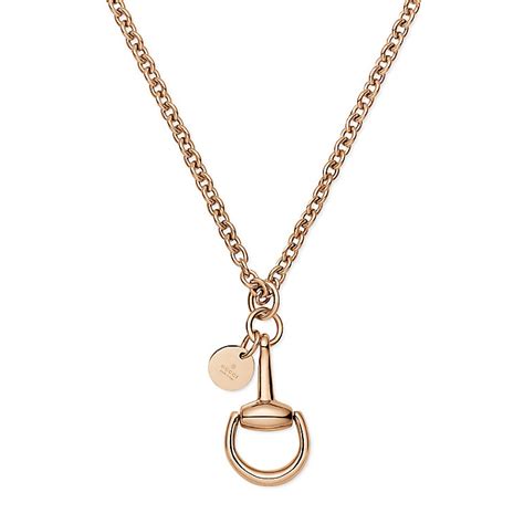 gucci rose gold horsebit bracelet|Gucci Horsebit necklace.